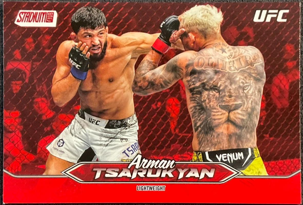 Arman Tsarukyan 2025 Topps Stadium Club UFC Base #154 Red