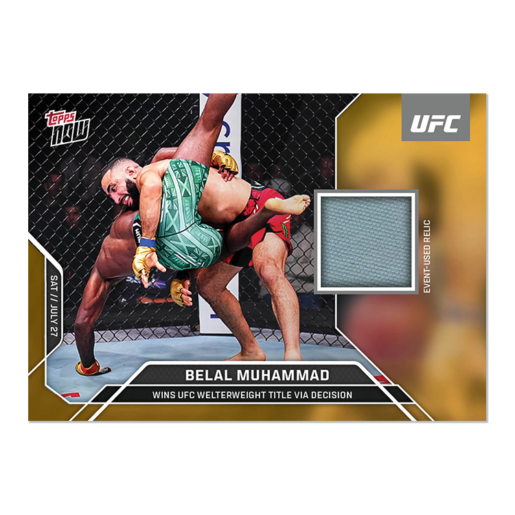 Belal Muhammad Topps Now UFC Event-used Mat Relics #16 Gold