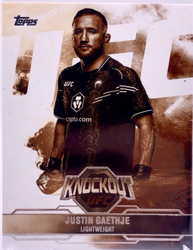 Justin Gaethje 2025 Topps Knockout UFC Base #88 Sepia