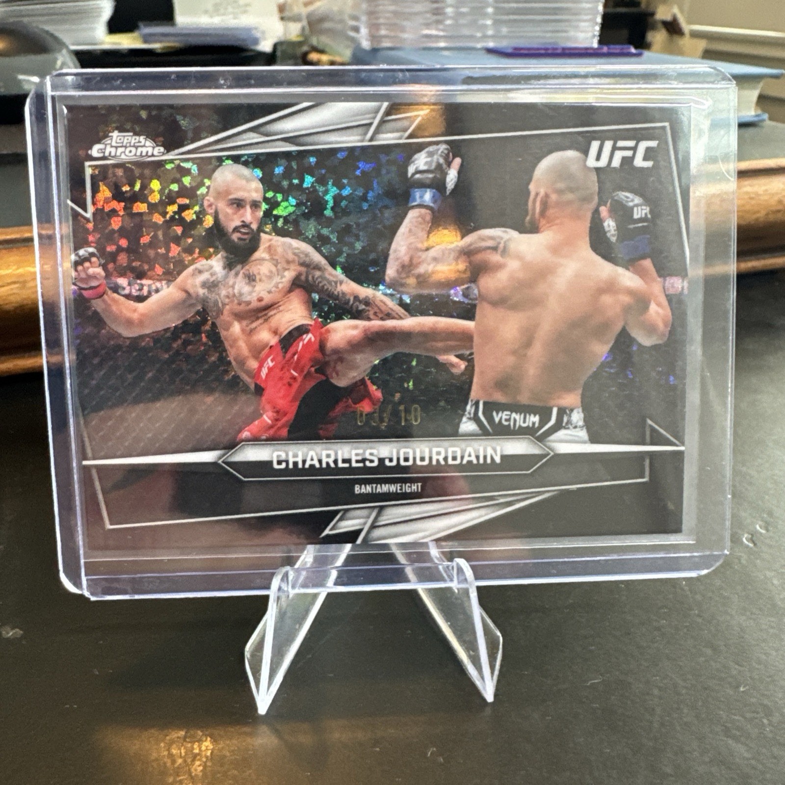 Charles Jourdain 2026 Topps Chrome UFC Base #169 Black Mini Diamonds Refractor