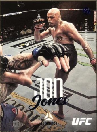 Jon Jones 2021 Panini Chronicles UFC Base Luminance #57 Blue