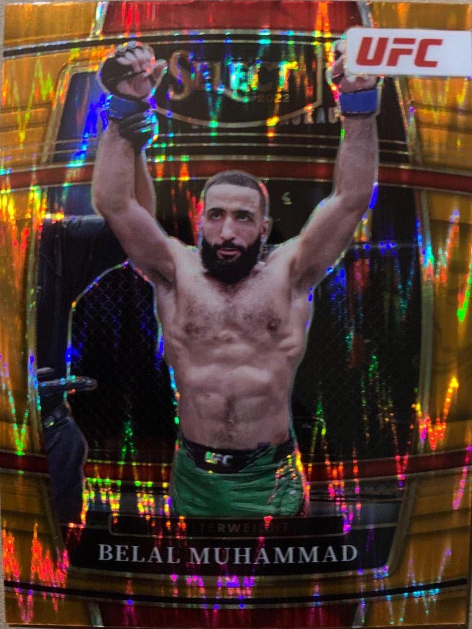 Belal Muhammad 2022 Panini Select UFC Concourse #96 Orange Flash