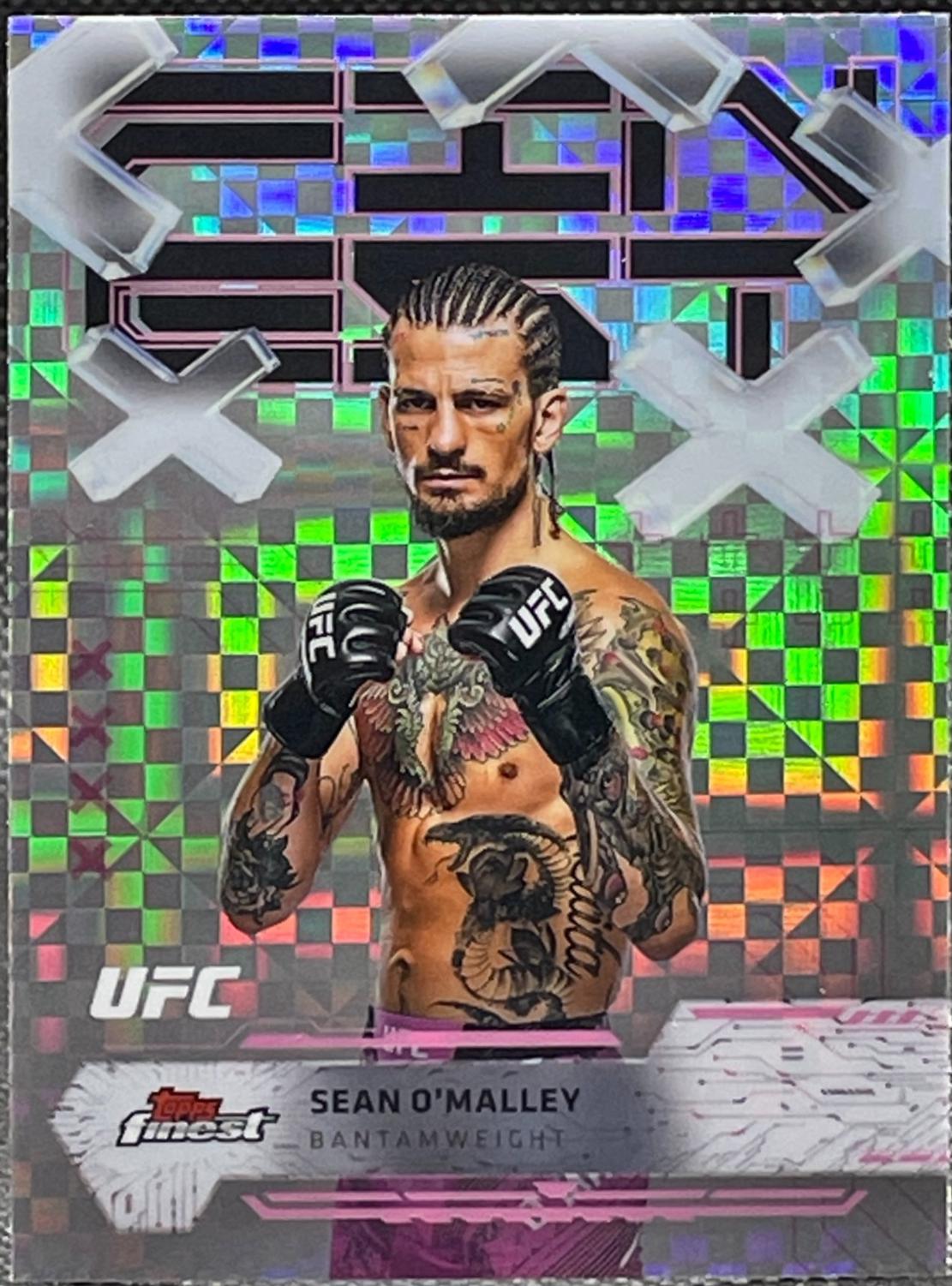 Sean O'Malley 2025 Topps Finest UFC Base Common #15 Checkerboard Refractor