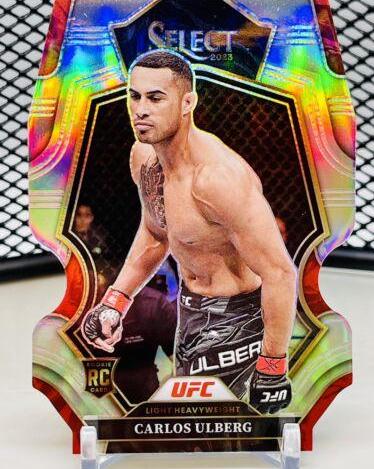 Carlos Ulberg 2023 Panini Select UFC Premier Level #150 Silver Die Cut