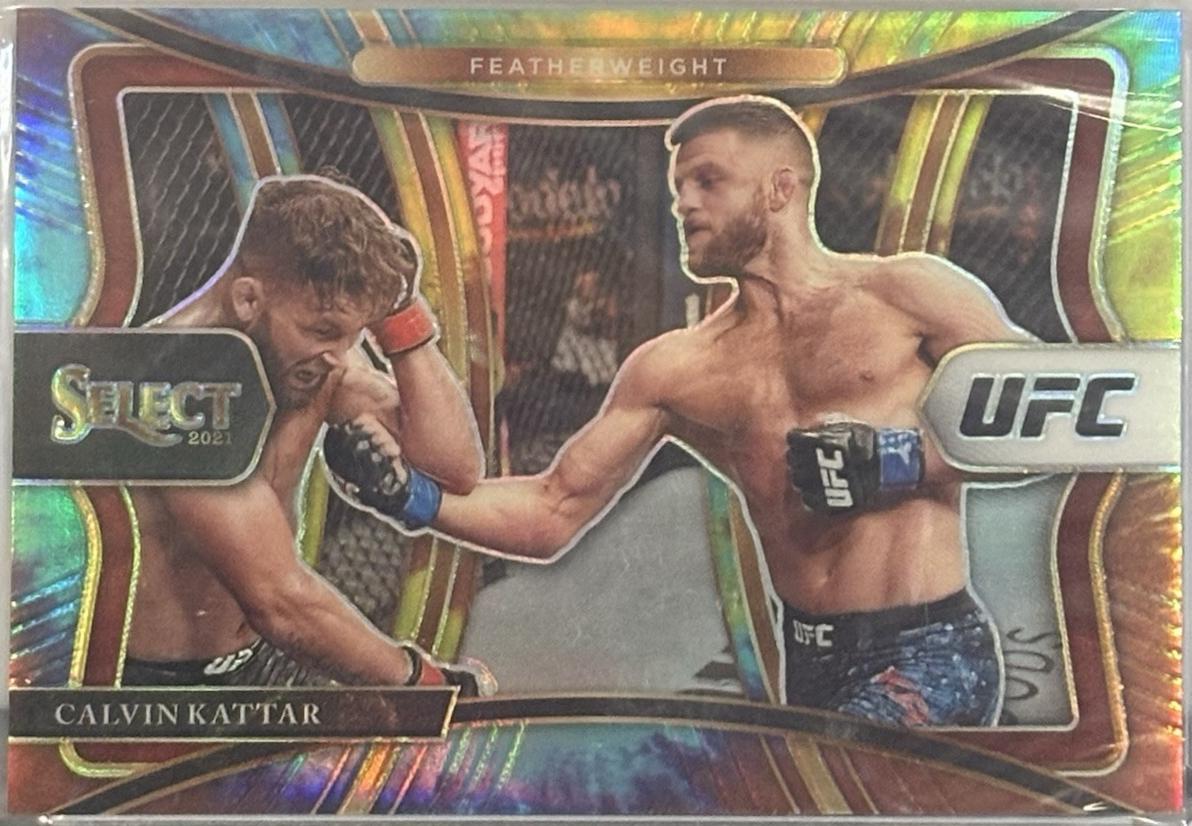 Calvin Kattar 2021 Panini Select UFC Premier Level #179 Tie Dye
