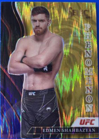 Edmen Shahbazyan 2022 Panini Select UFC Phenomenon #21 Gold Flash