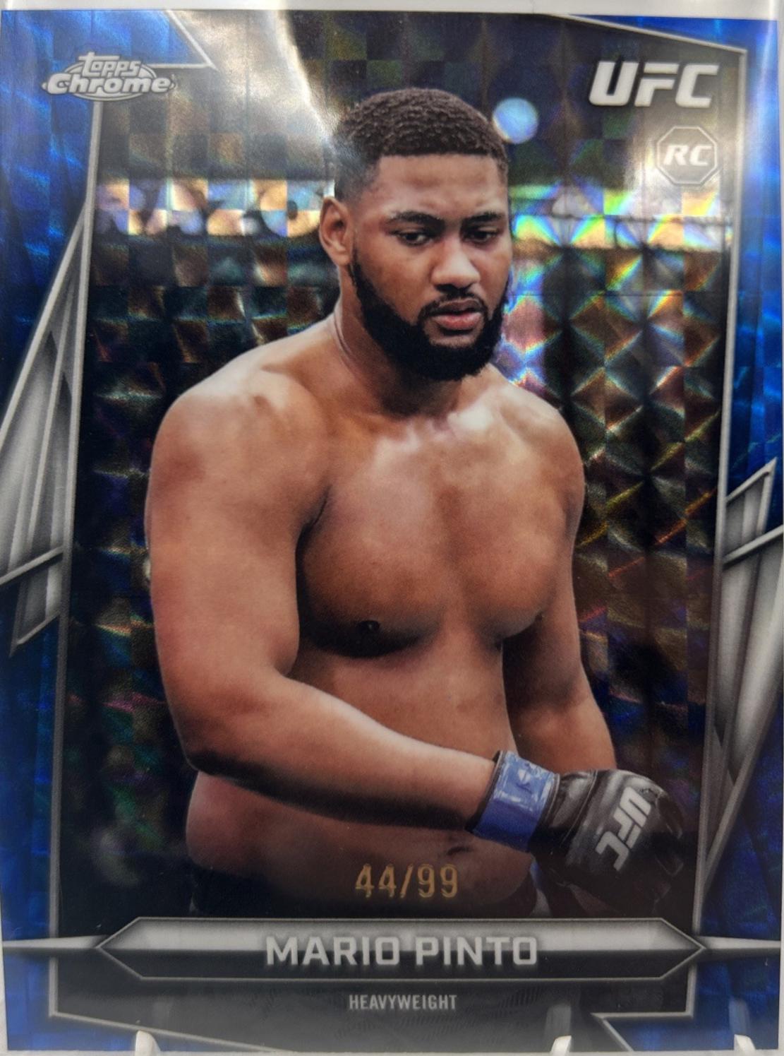 Mario Pinto 2026 Topps Chrome UFC Base #31 Blue Geometric Refractor