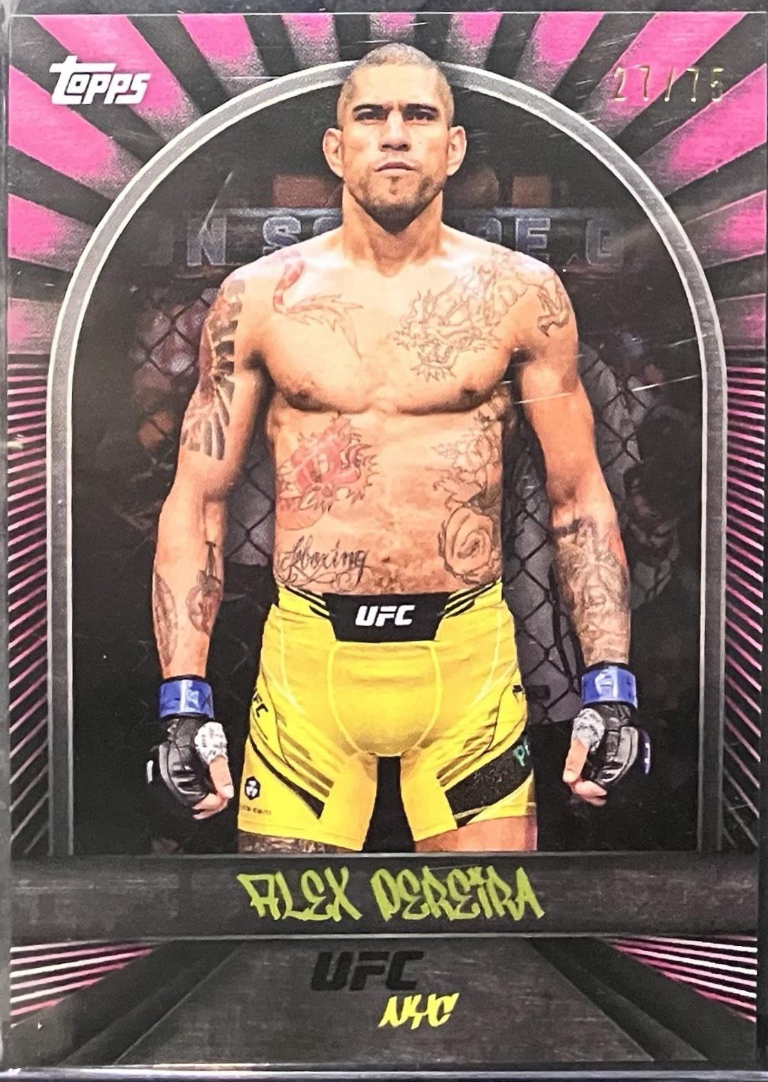 Alex Pereira 2024 Topps UFC NYC Base #28 Pink