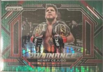 Henry Cejudo 2023 Panini Prizm UFC Dominance #8 Green Pulsar