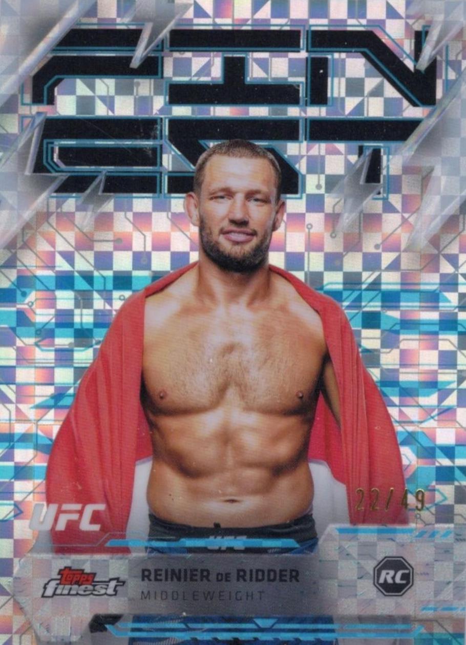 Reinier de Ridder 2025 Topps Finest UFC Base Rare #205 Refractor