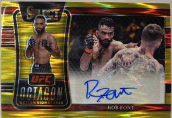 Rob Font 2022 Panini Select UFC Octagon Action Signatures #29 Gold