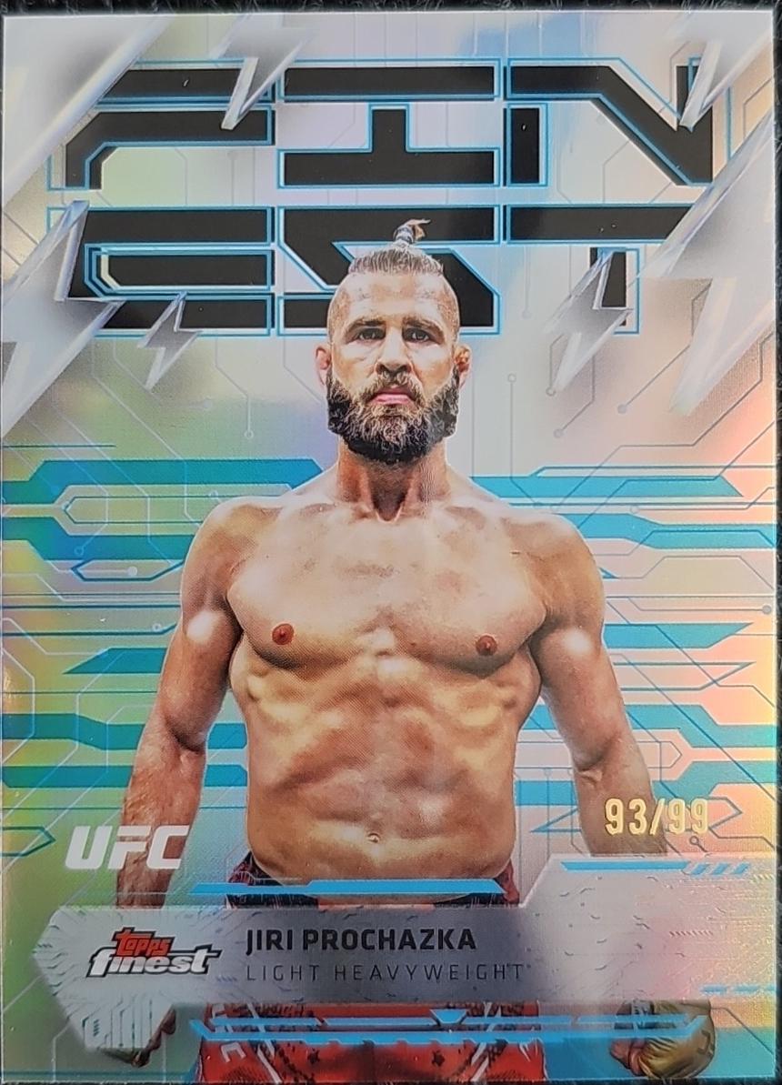 Jiri Prochazka 2025 Topps Finest UFC Base Rare #244 Blue Refractor