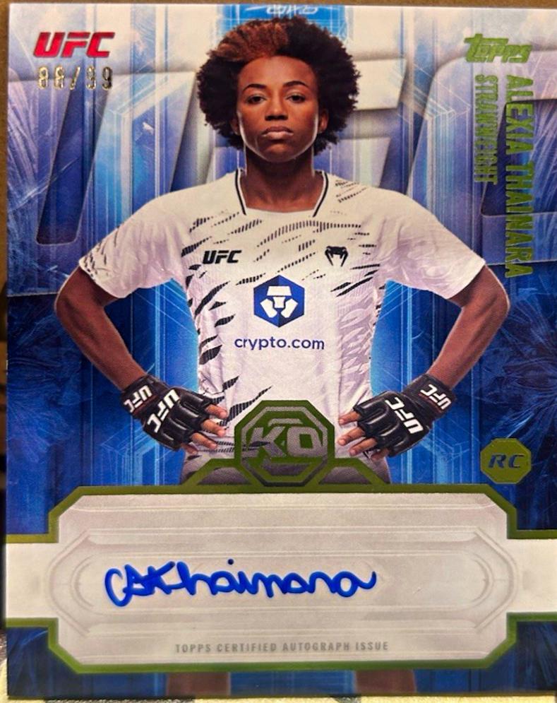 Alexia Thainara 2026 Topps Knockout UFC Knockout Autographs #KOA-ATA Lime Green