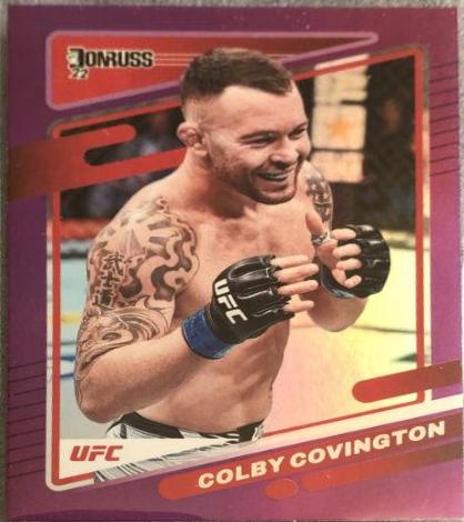 Colby Covington 2022 Panini Donruss UFC Base #17 Purple Flood