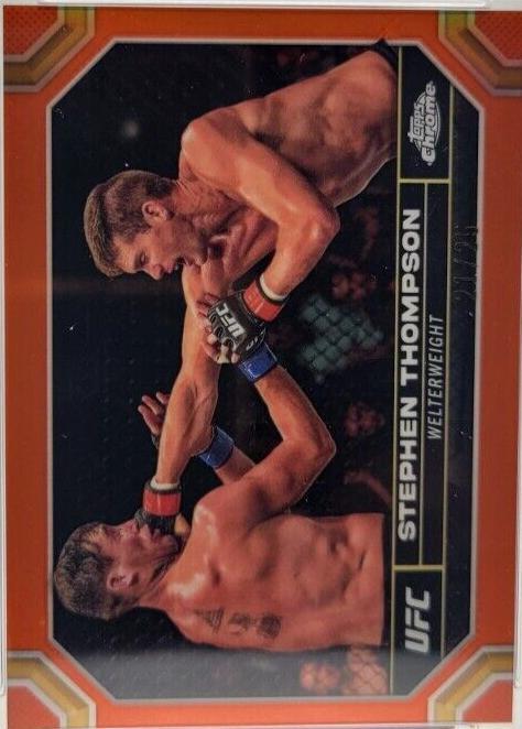 Stephen Thompson 2024 Topps Chrome UFC Base #180 Orange Refractor