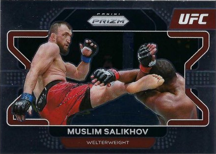 Muslim Salikhov 2022 Panini Prizm UFC Base #38 Black Shimmer