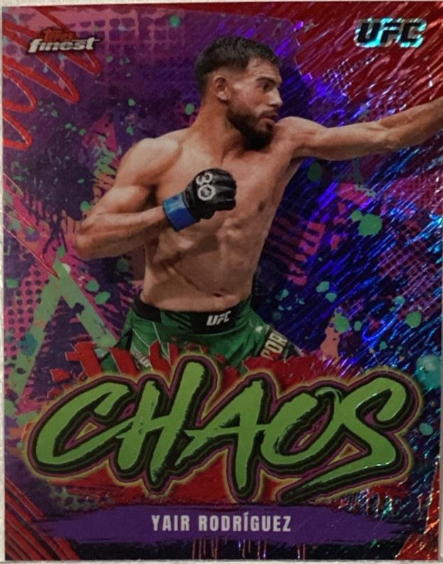 Yair Rodríguez 2024 Topps Finest UFC Chaos #CHA-27 Red Shimmer Refractor
