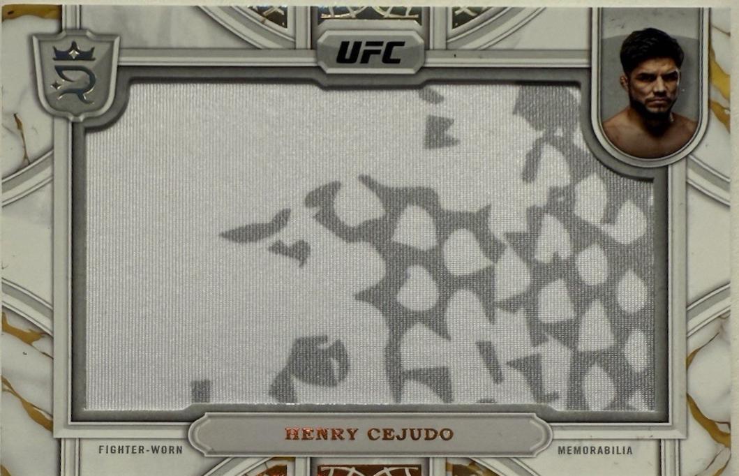 Henry Cejudo 2024 Topps Royalty UFC Relic Jewels #RCJ-16 Platinum