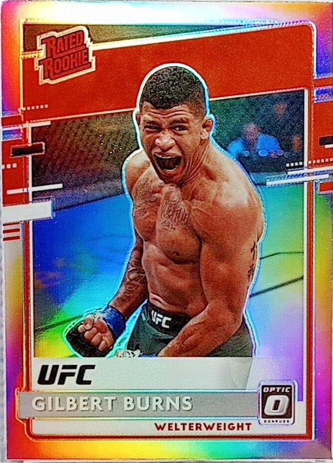 Gilbert Burns 2021 Panini Chronicles UFC Base Optic Rated Rookies #216 Silver