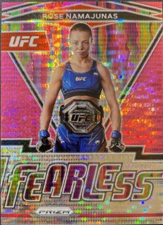 Rose Namajunas 2022 Panini Prizm UFC Fearless #14 Pink Pulsar