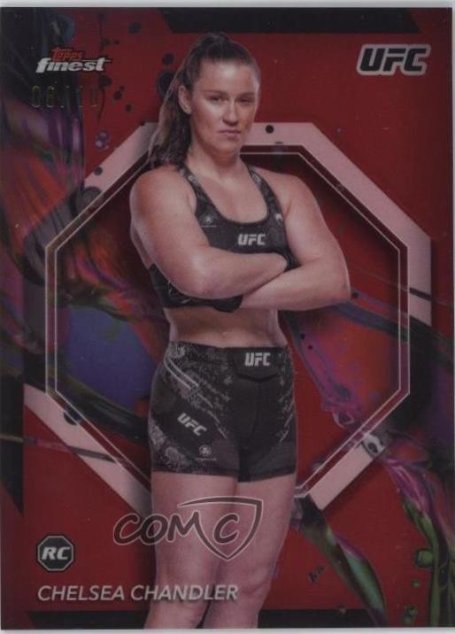 Chelsea Chandler 2024 Topps Finest UFC Base Common #32 Red Refractor