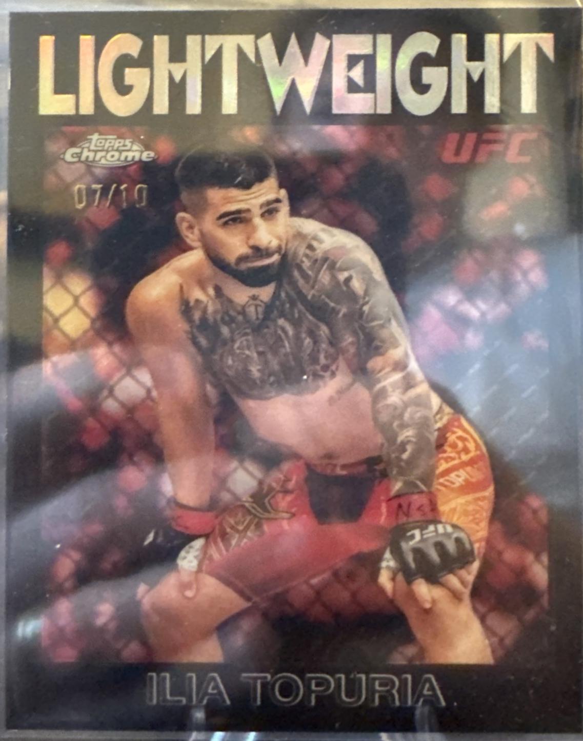 Ilia Topuria 2026 Topps Chrome UFC 1986 Topps #86-5 Black Refractor