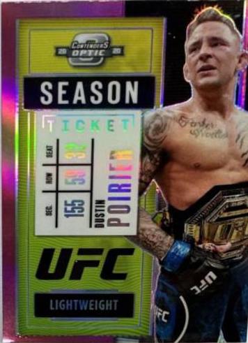 Dustin Poirier 2021 Panini Chronicles UFC Base Contenders Optic Season Ticket #277 Pink