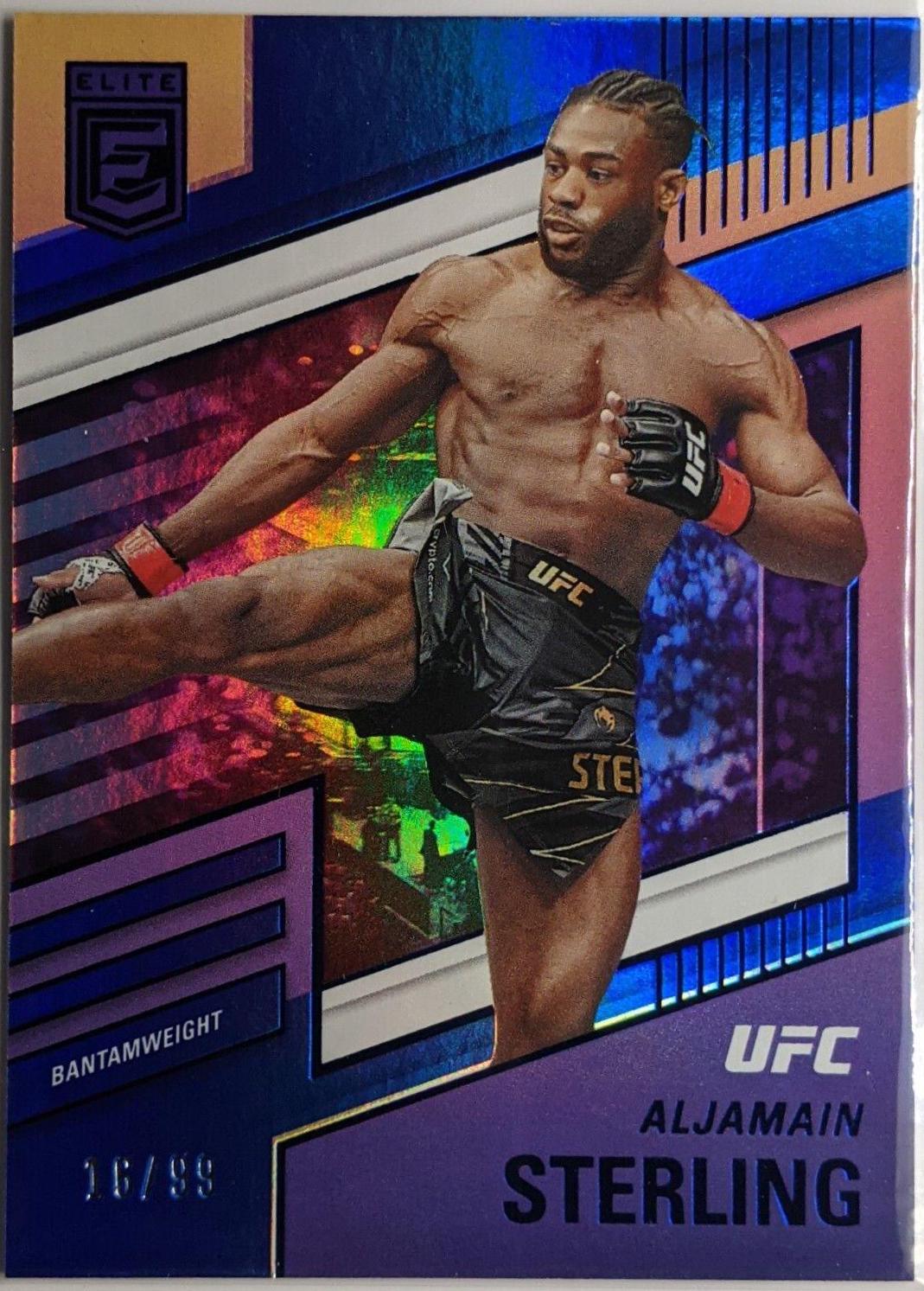 Aljamain Sterling 2022 Panini Chronicles UFC Base Elite #253 Green