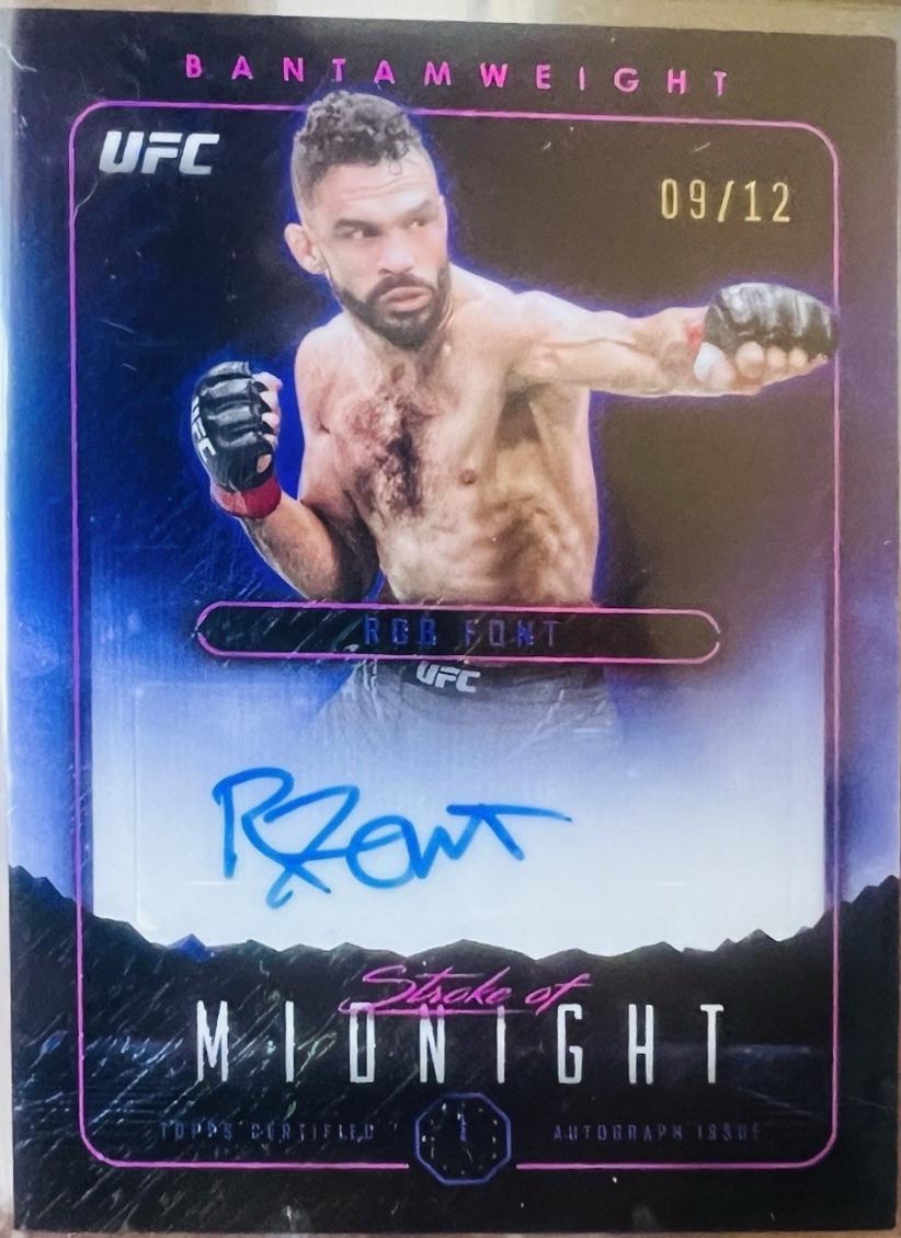 Rob Font 2024 Topps Midnight UFC Stroke of Midnight Autographs #SMA-RFT Black Light