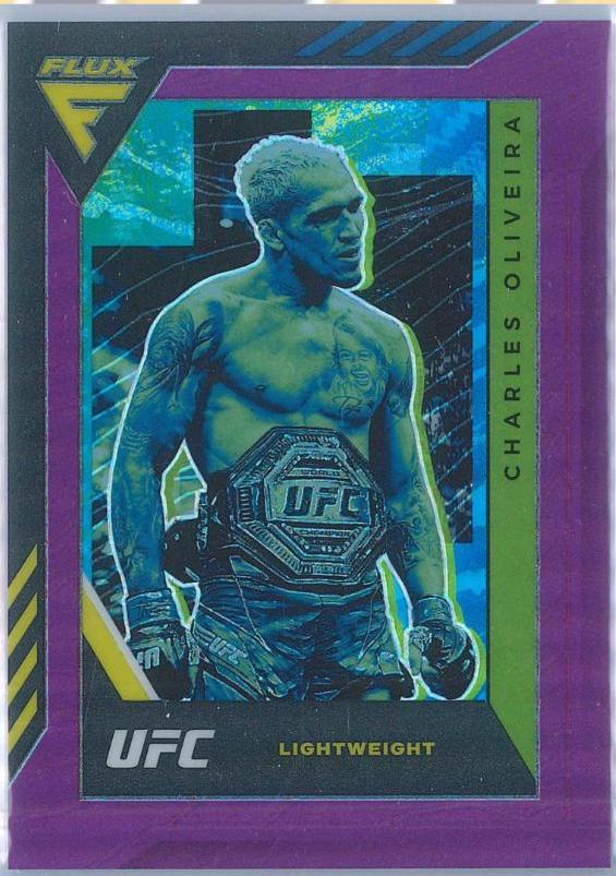 Charles Oliveira 2022 Panini Chronicles UFC Base Flux #349 Purple