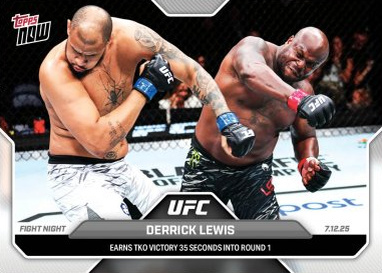 Derrick Lewis Topps Now UFC Base #21 Foilfractor