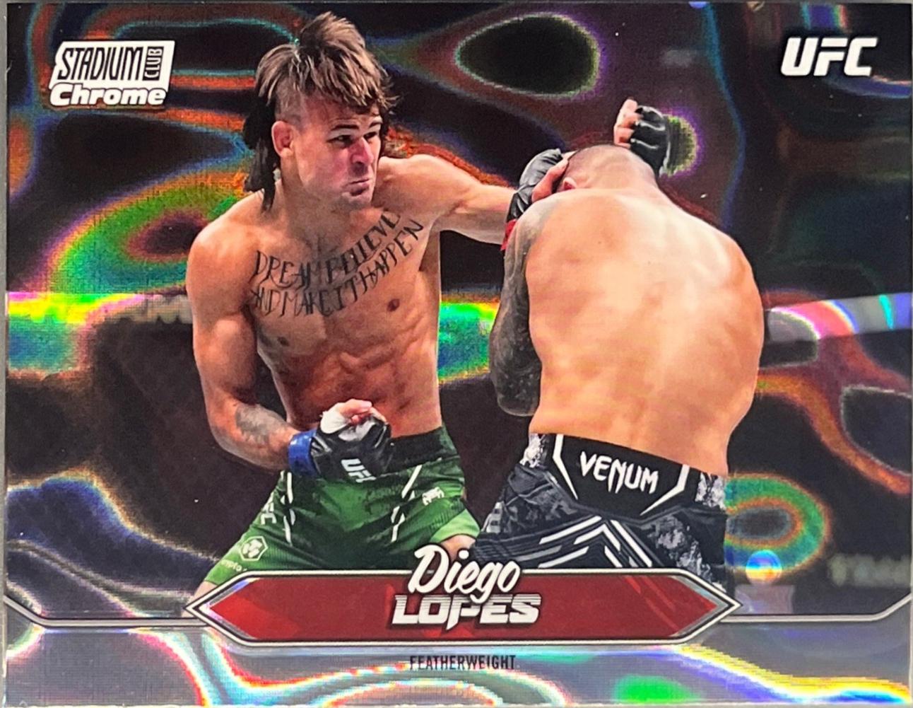 Diego Lopes 2025 Topps Stadium Club UFC Base Chrome #C-118 Lava