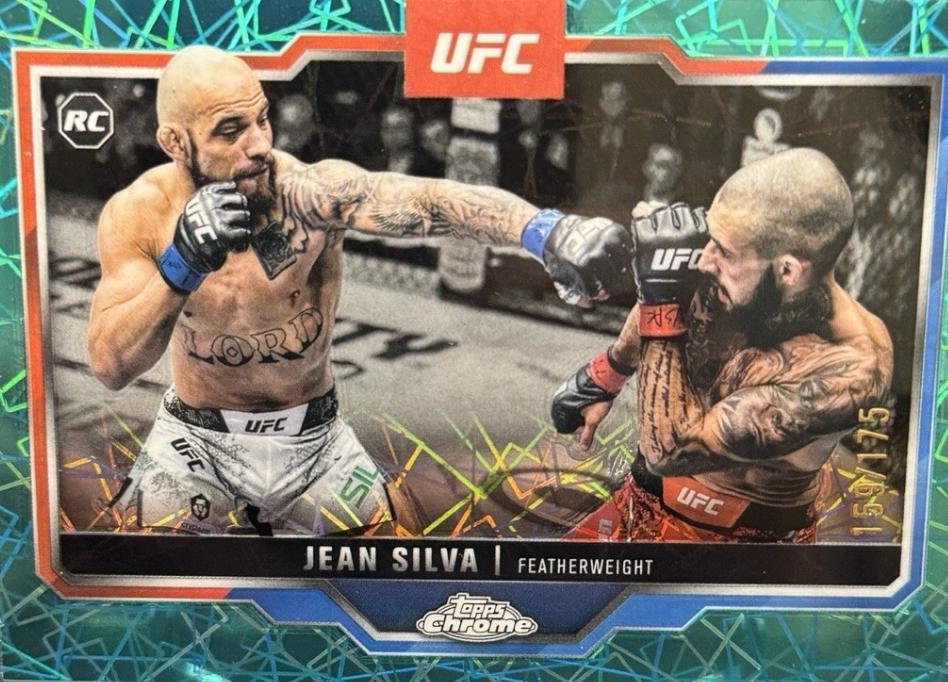 Jean Silva 2025 Topps Chrome UFC Base #56 Teal Lazer Refractor