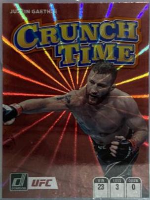 Justin Gaethje 2022 Panini Donruss UFC Crunch Time #2 Orange