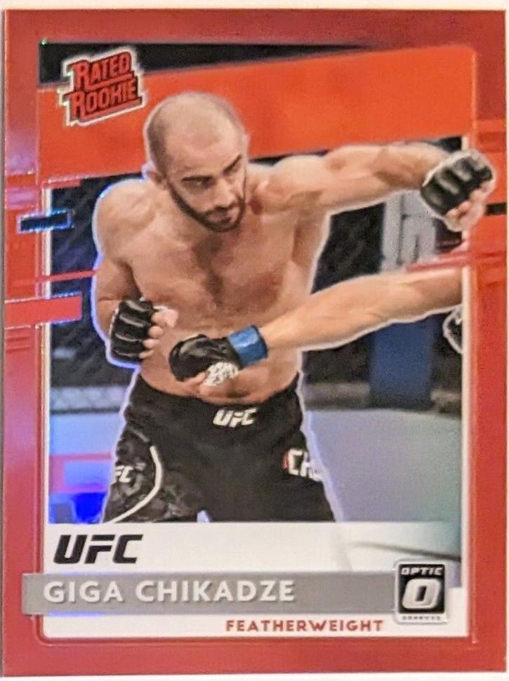 Giga Chikadze 2021 Panini Chronicles UFC Base Optic Rated Rookies #205 Red