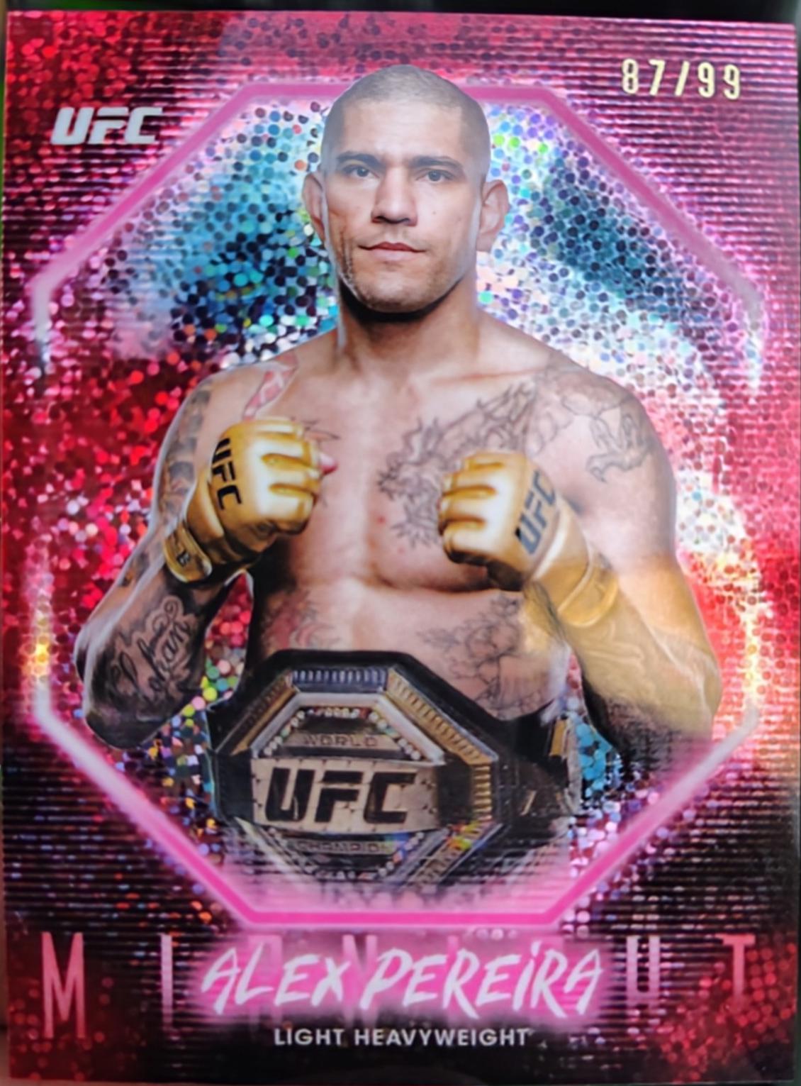 Alex Pereira 2025 Topps Midnight UFC Base #22 Twilight