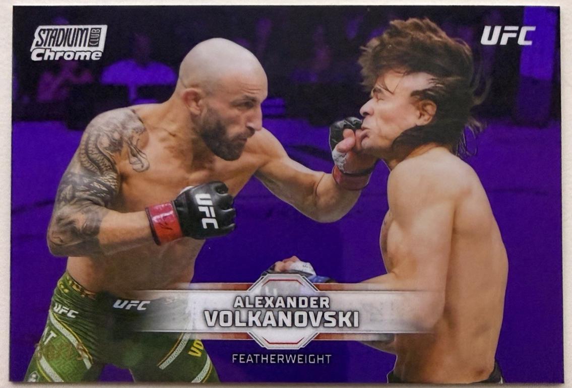 Alexander Volkanovski 2026 Topps Stadium Club UFC Chrome Base #CB-50 Purple Refractor