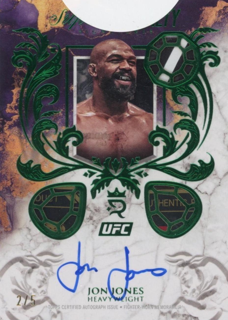 Jon Jones 2025 Topps Royalty UFC Supreme Royalty Signatures #SUR-JJ Green