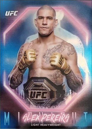 Alex Pereira 2025 Topps Midnight UFC Base #22 Black Light