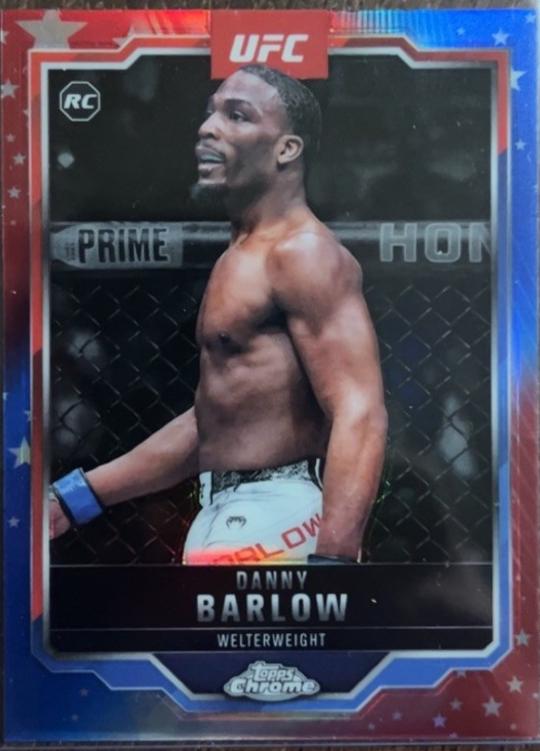 Danny Barlow 2025 Topps Chrome UFC Base #179 Red & Blue Refractor
