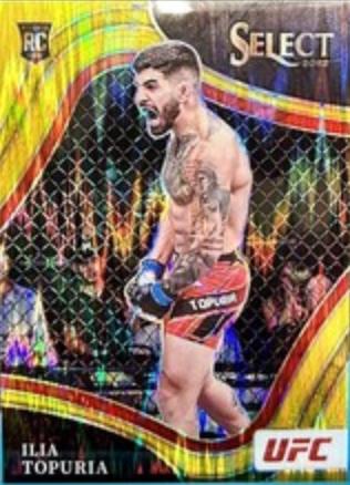 Ilia Topuria 2022 Panini Select UFC Octagonside #262 Gold Flash