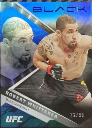 Robert Whittaker 2022 Panini Chronicles UFC Base Black #213 Blue