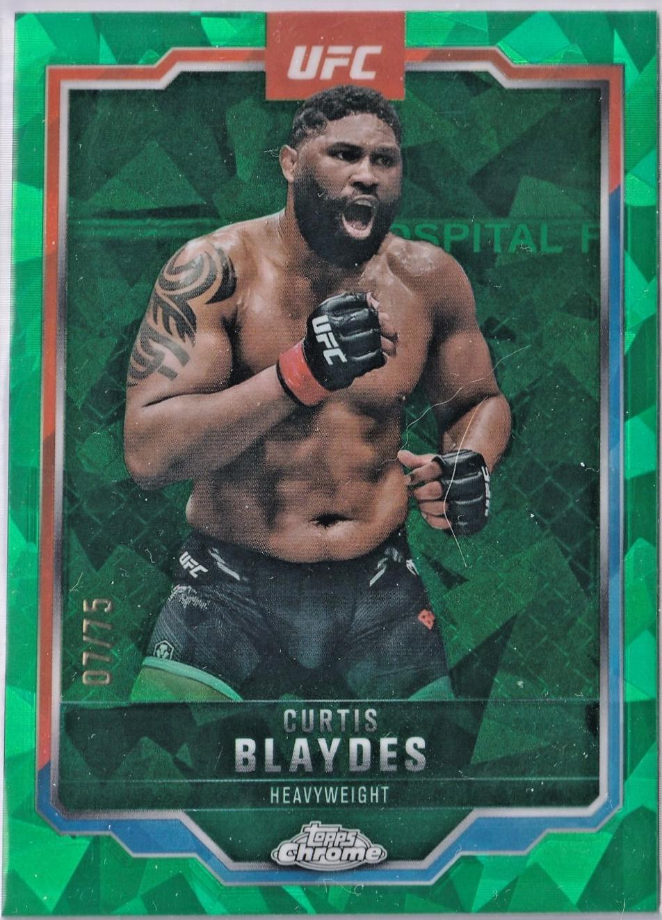 Curtis Blaydes 2025 Topps Chrome UFC Base #31 Green Refractor