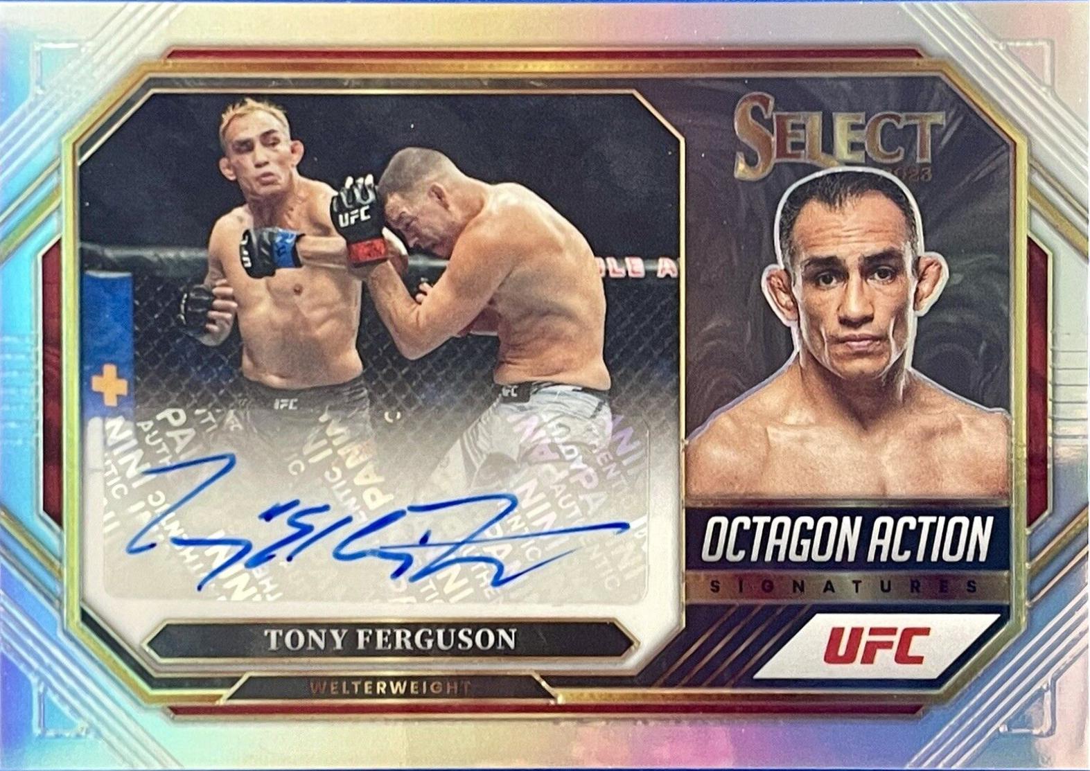 Tony Ferguson 2023 Panini Select UFC Octagon Action Signatures #9 Disco