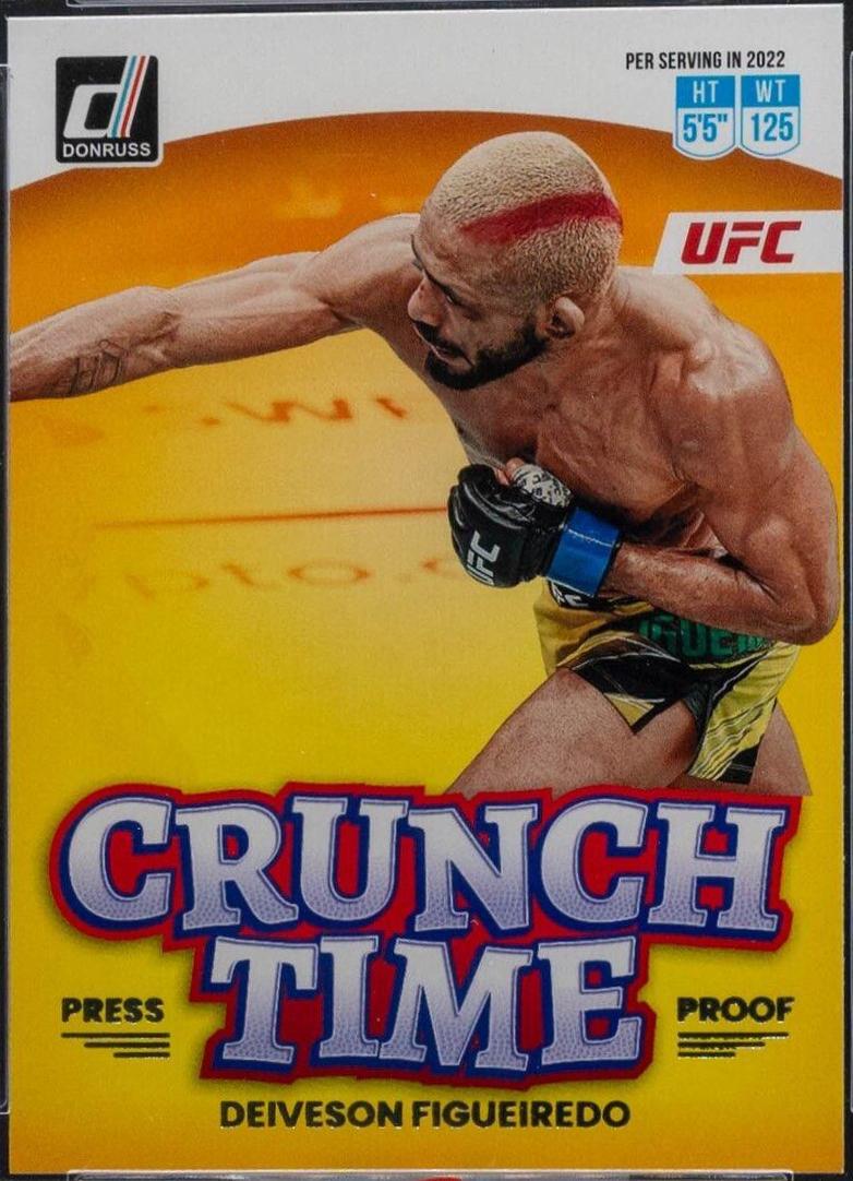 Deiveson Figueiredo 2023 Panini Donruss UFC Crunch Time #17 Press Proof Silver