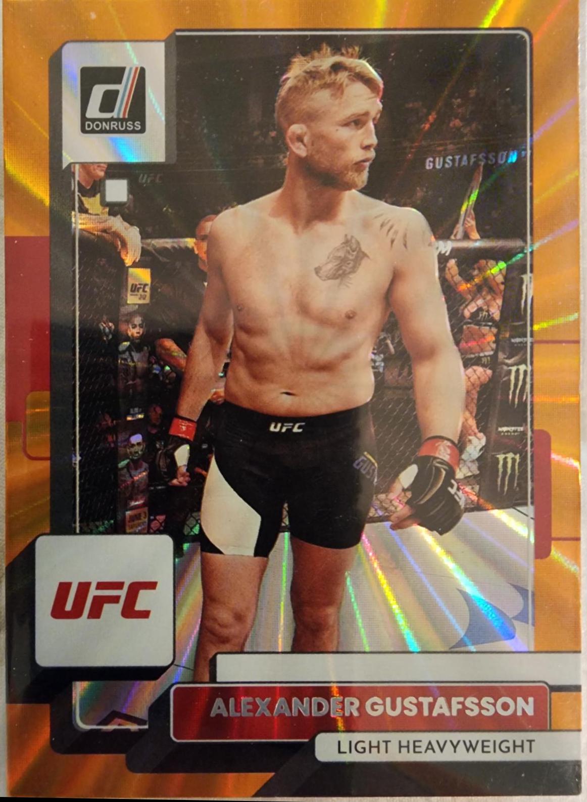 Alexander Gustafsson 2023 Panini Donruss UFC Base #66 Orange Laser