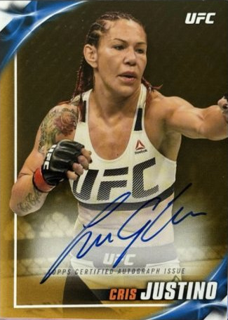 Cris Justino 2019 Topps UFC Knockout Knockout Autographs #KA-CJ Blue