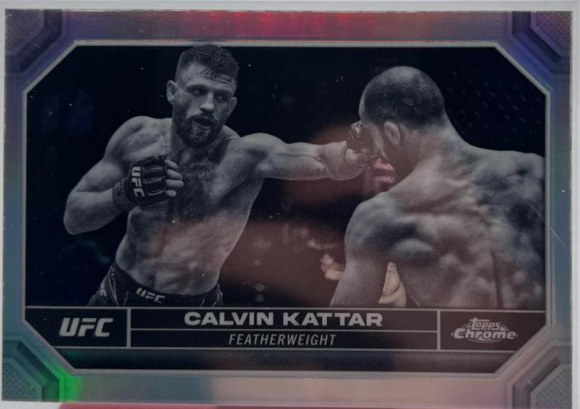 Calvin Kattar 2024 Topps Chrome UFC Base #37 Negative Refractor