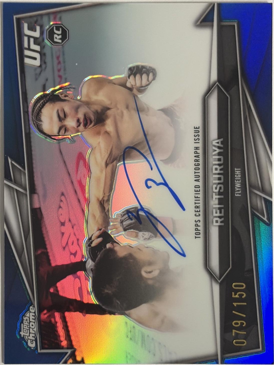 Rei Tsuruya 2026 Topps Chrome UFC Base Autographs #BAV-RT Blue Refractor