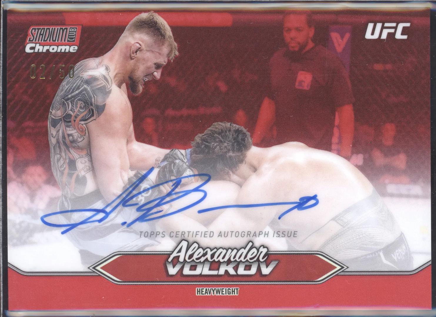 Alexander Volkov 2025 Topps Stadium Club UFC Chrome Autographs #CAS-AVV Superfractor